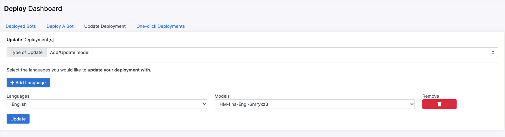 update deployments